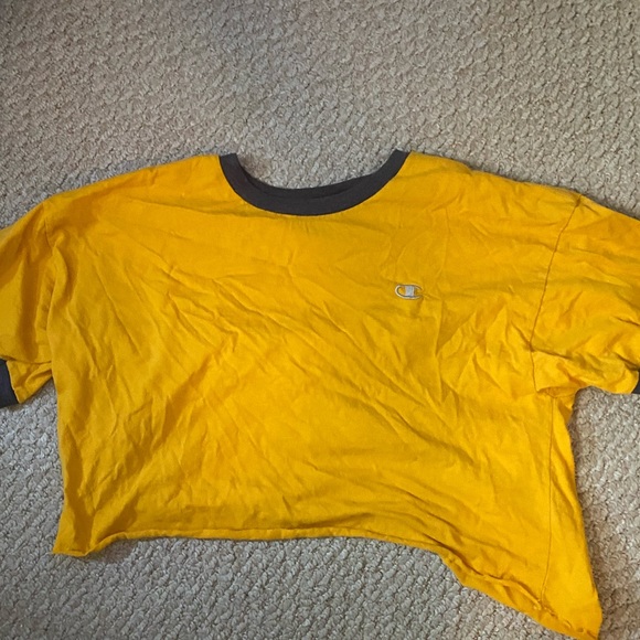 yellow champion crop top
